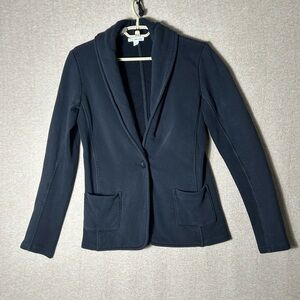 Standard James Perse‎ Blazer Jacket Womens Size 4 XL Black Shawl Collar 1 Button